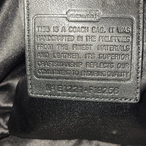 Coach Signature Black Patent Leather Tote Diaper Bag  F19256 - Picture 14 of 15